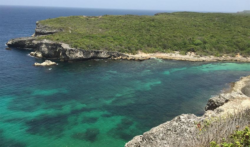 lagon de la porte d'enfer en Guadeloupe