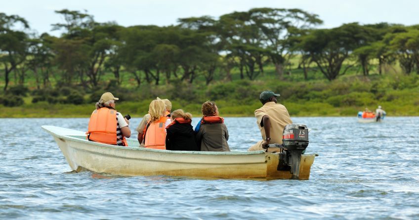 safari en bateau sur le lac Naivasha au Kenya