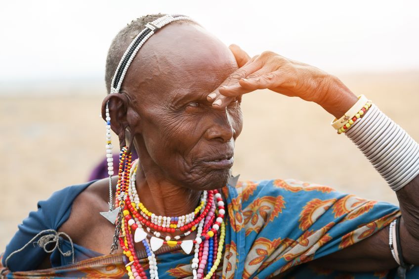 homme Masa dans le parc Amboseli au Kenya